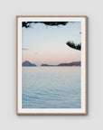 Corlette Sunset - Port Stephens - Art Print - Traditional Frame - Raw Oak - Portrait