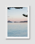 Corlette Sunset - Port Stephens - Art Print - Traditional Frame - White - Portrait