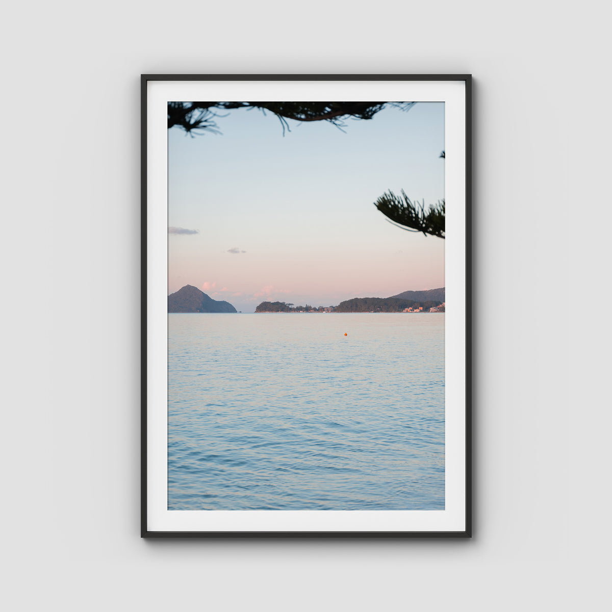 Corlette Sunset - Port Stephens - Art Print - Traditional Frame - Black - Portrait