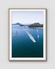 Nelson Bay Race Day - Port Stephens - Art Print - Traditional Frame - Raw Oak - Portrait