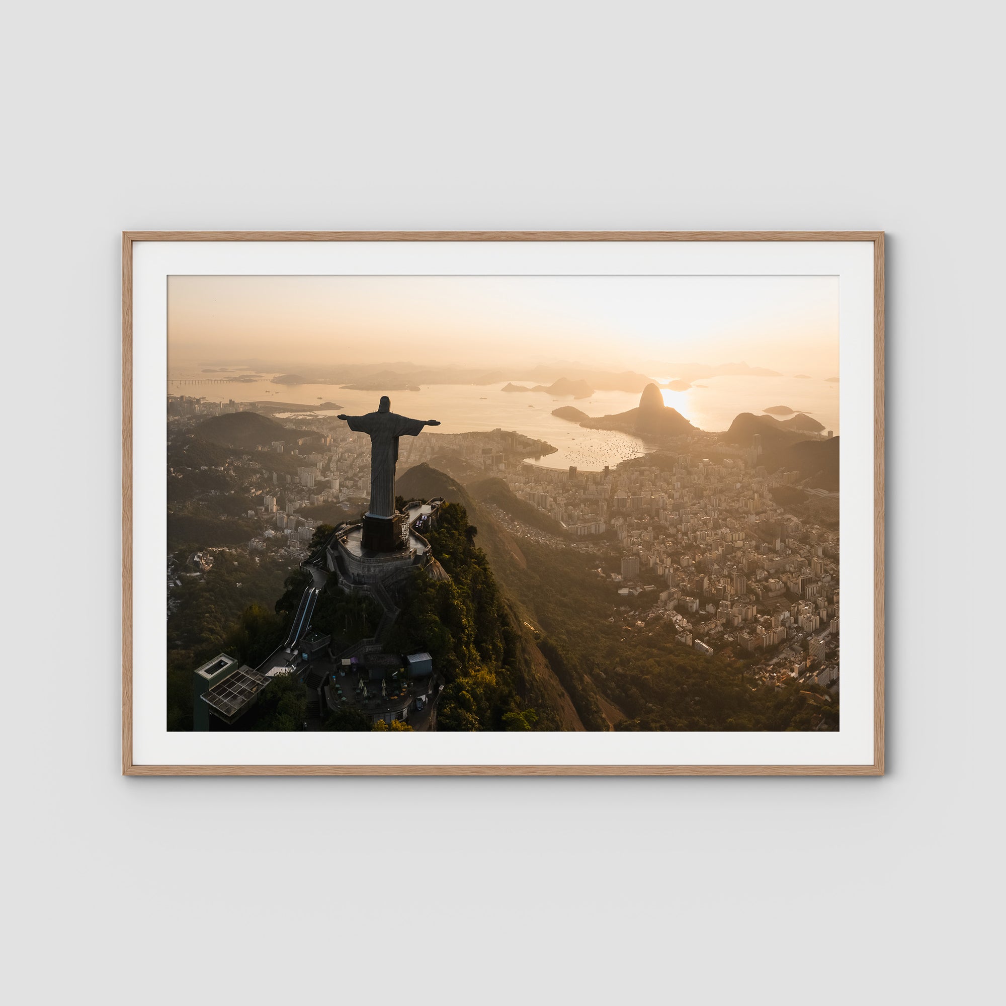 Christ the Redeemer – Sunrise over Guanabara Bay Print Tidaltones