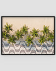 Calçadão de Copacabana – Iconic Sidewalk & Palms Aerial Print Tidaltones