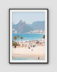 Ipanema Beach - Art Print - Traditional Frame - Black - Portrait