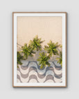 Calçadão de Copacabana – Iconic Sidewalk & Palms Aerial Print Tidaltones