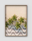 Calçadão de Copacabana – Iconic Sidewalk & Palms Aerial Print Tidaltones