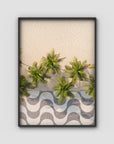Calçadão de Copacabana – Iconic Sidewalk & Palms Aerial Print Tidaltones