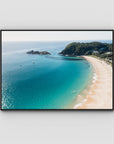 Boat Beach - Seal Rocks - Art Print - Float Frame Canvas - Black - Landscape
