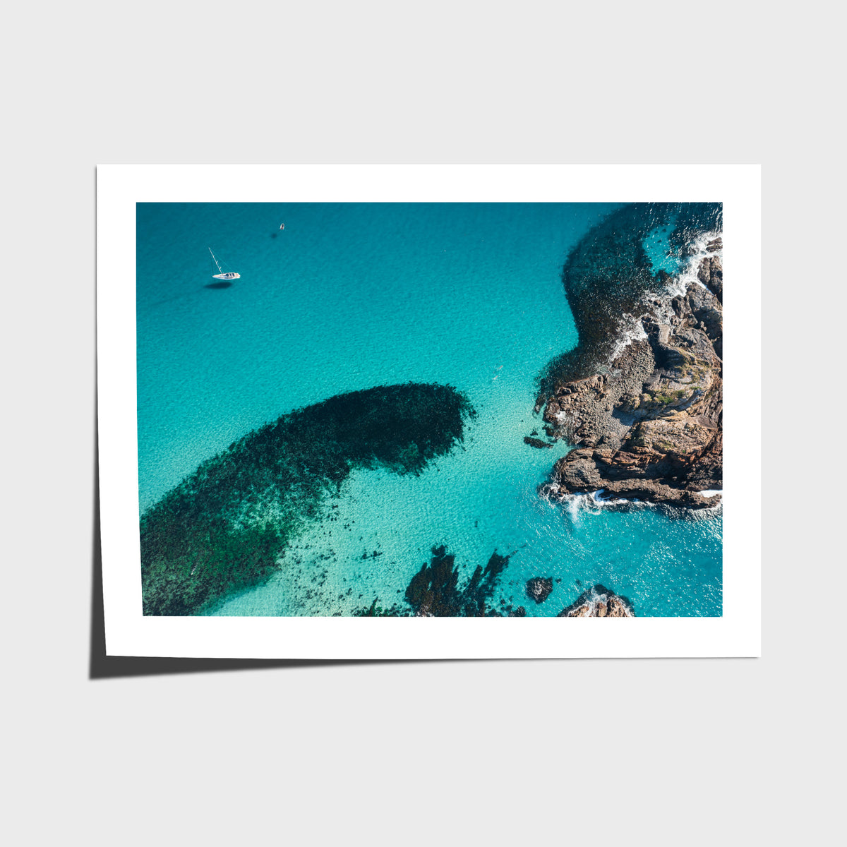 Yacht Days Top Down - Seal Rocks - Art Print - Fine Art Paper - Unframed Print - Landscape