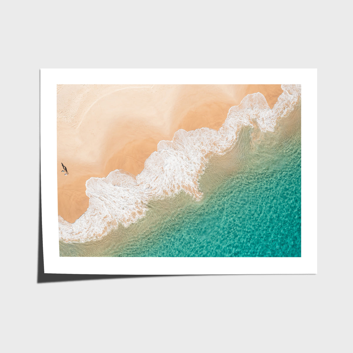 Boat Beach Top Down ii - Seal Rocks - Art Print - Fine Art Paper - Unframed Print - Landscape