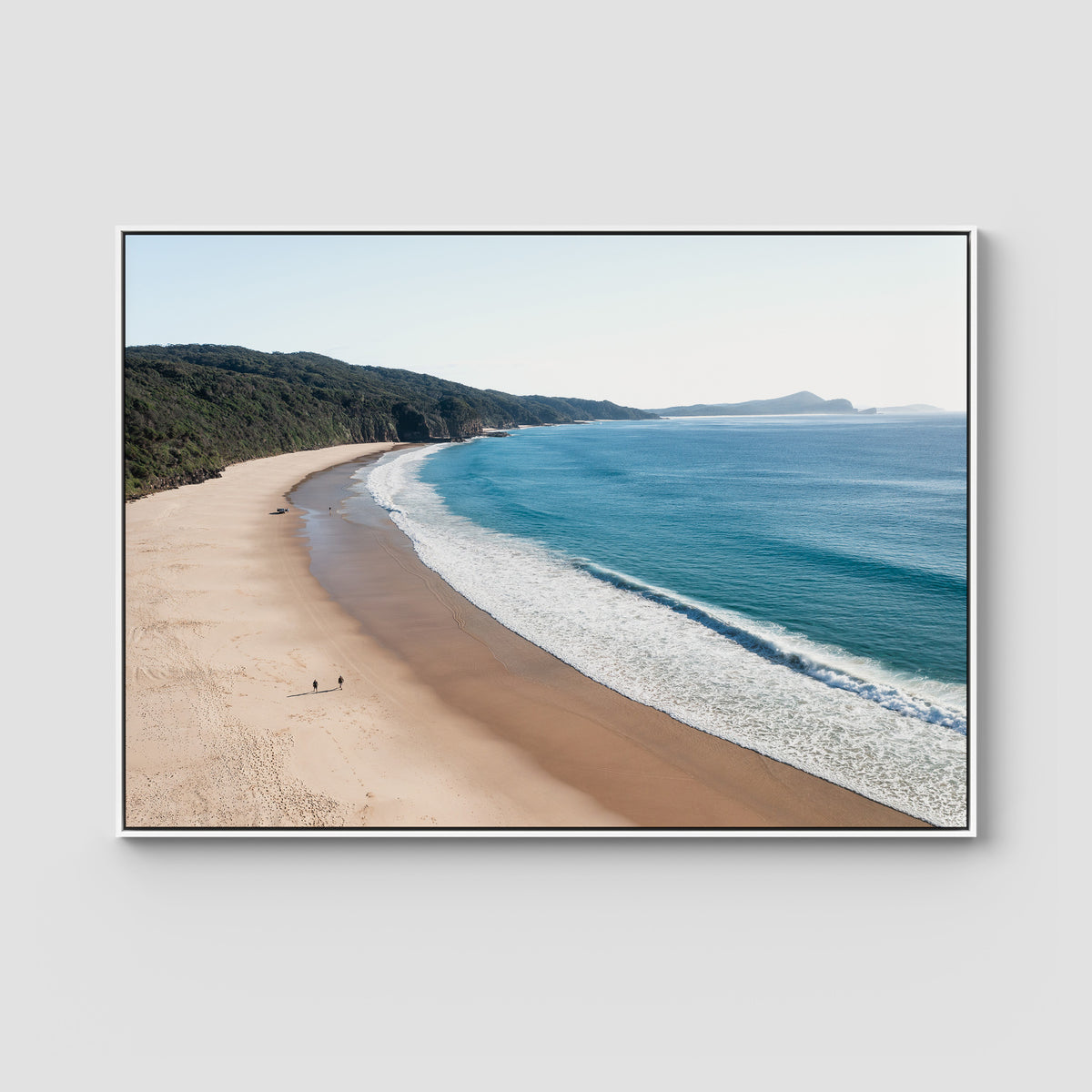 Number One Beach - Seal Rocks - Art Print - Float Frame Canvas - White - Landscape