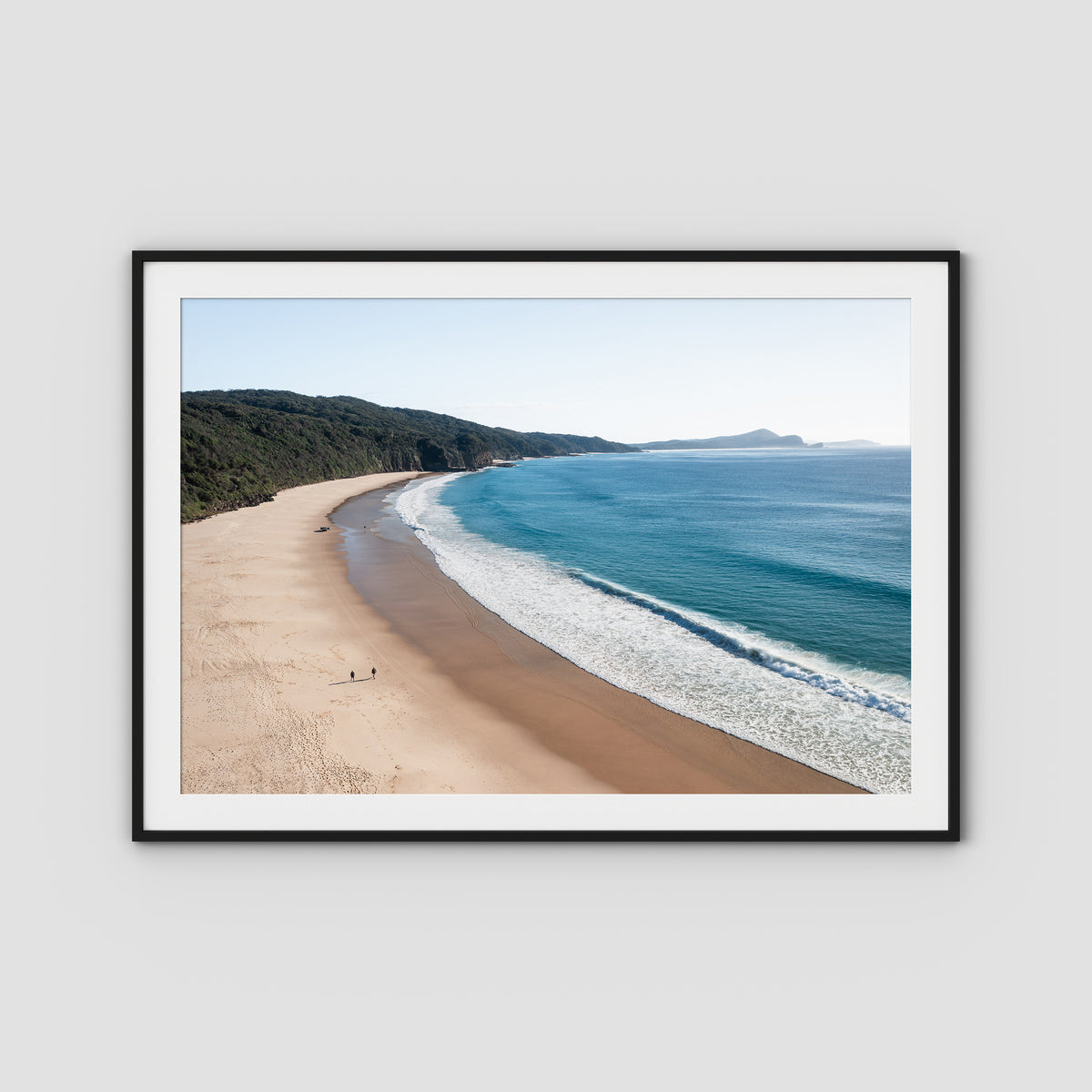 Number One Beach - Seal Rocks - Art Print - Traditional Frame - Black - Landscape