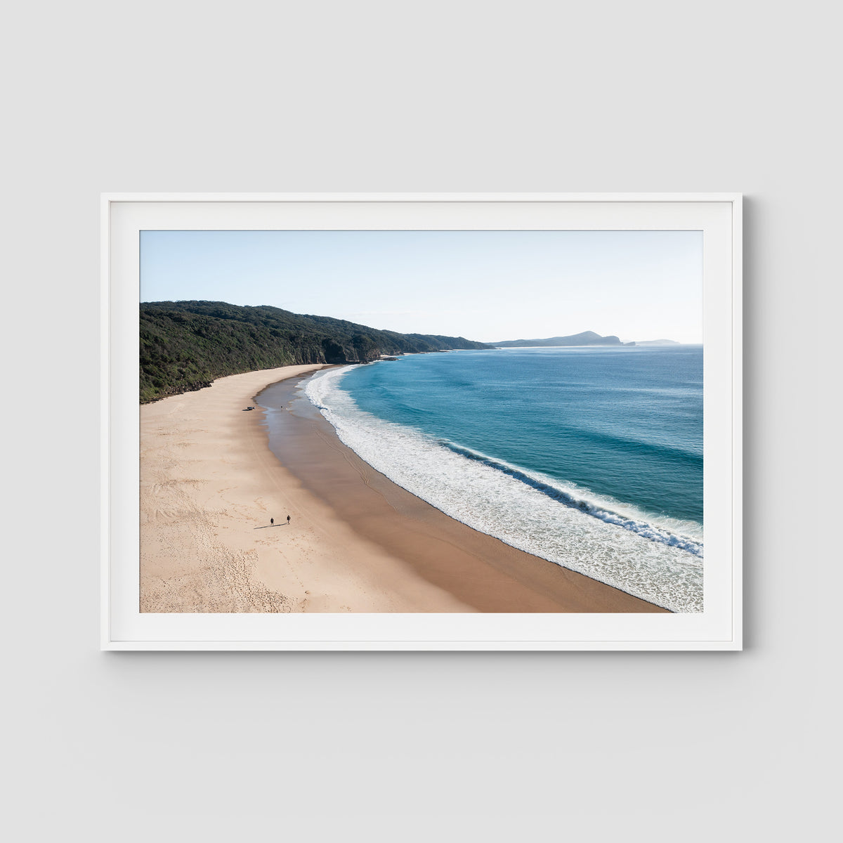 Number One Beach - Seal Rocks - Art Print - Traditional Frame - White - Landscape