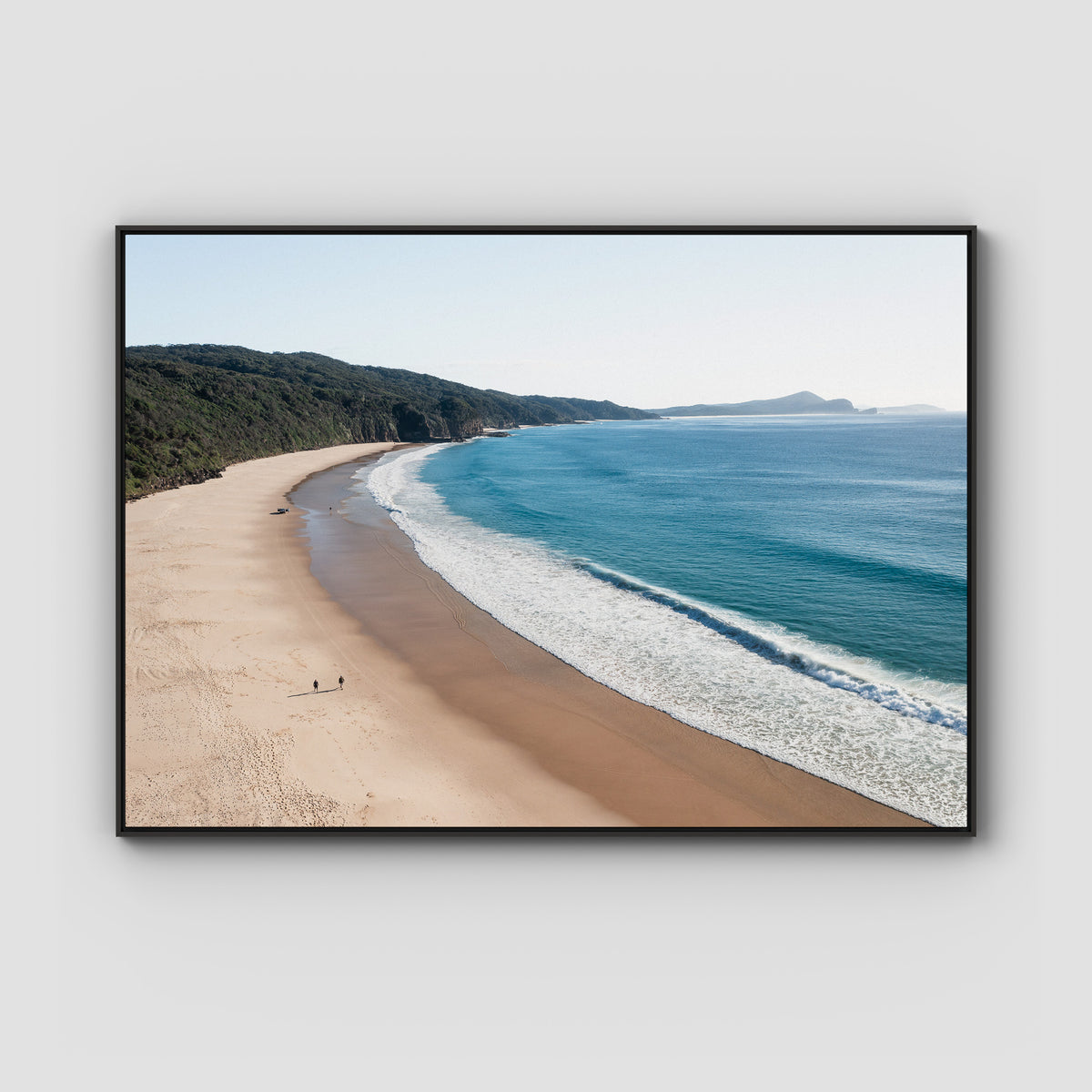 Number One Beach - Seal Rocks - Art Print - Float Frame Canvas - Black - Landscape