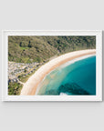 Number One Beach ii - Seal Rocks - Art Print - Traditional Frame - White - Landscape