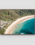 Number One Beach ii - Seal Rocks - Art Print - Float Frame Canvas - Raw Oak - Landscape