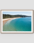 Number One Beach iii - Seal Rocks - Art Print - Traditional Frame - Raw Oak - Landscape