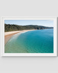 Number One Beach iii - Seal Rocks - Art Print - Traditional Frame - White - Landscape