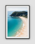 Boat Beach - Seal Rocks - Art Print - Traditional Frame - Black - Portrait