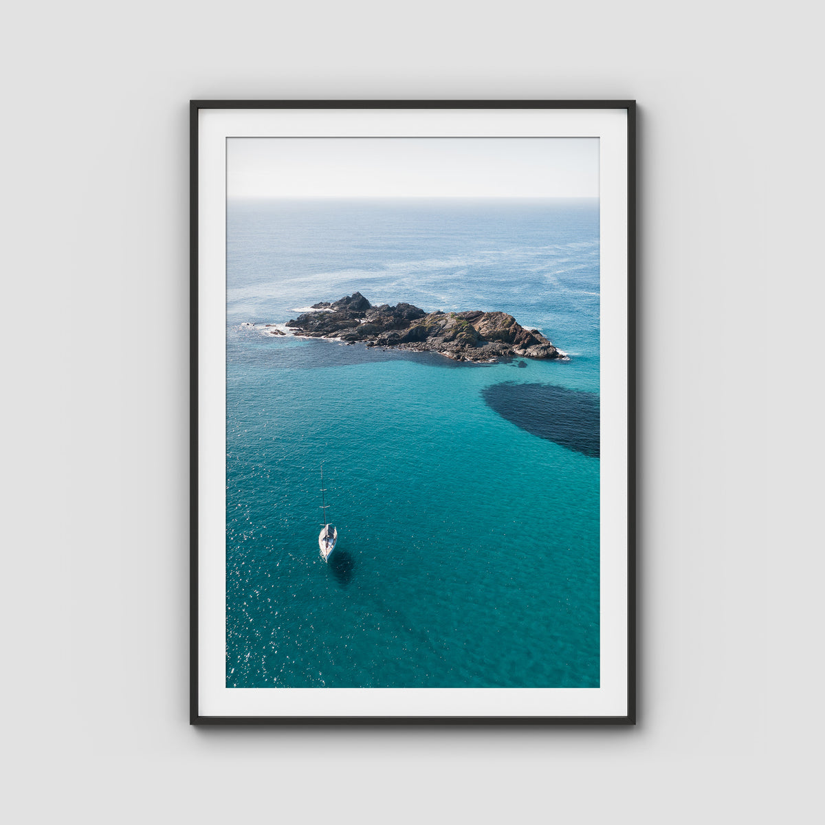 Yacht Days - Seal Rocks - Art Print - Traditional Frame - Black - Portrait