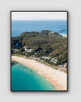 Lighthouse Aerial - Seal Rocks - Art Print - Float Frame Canvas - Black - Portrait