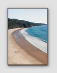 Number One Beach - Seal Rocks - Art Print - Float Frame Canvas - Raw Oak - Portrait