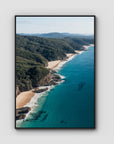 Number One Beach Coastline - Seal Rocks - Art Print - Float Frame Canvas - Black - Portrait