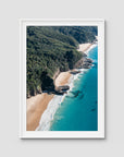 Number One Beach Coastline ii - Seal Rocks - Art Print - Traditional Frame - White - Portrait