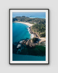 Seal Rocks High Aerial ii - Art Print - Traditional Frame - Black - Portrait