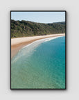 Number One Beach iii - Seal Rocks - Art Print - Float Frame Canvas - Black - Portrait