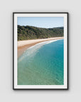Number One Beach iii - Seal Rocks - Art Print - Traditional Frame - Black - Portrait