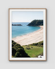 Boat Beach Lookout - Seal Rocks - Art Print - Traditional Frame - Raw Oak - Portrait