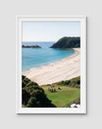 Boat Beach Lookout - Seal Rocks - Art Print - Traditional Frame - White - Portrait