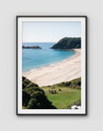 Boat Beach Lookout - Seal Rocks - Art Print - Traditional Frame - Black - Portrait