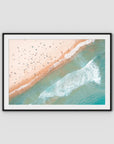 Bondi Beach Top Down - Sydney - Art Print - Traditional Frame - Black - Landscape
