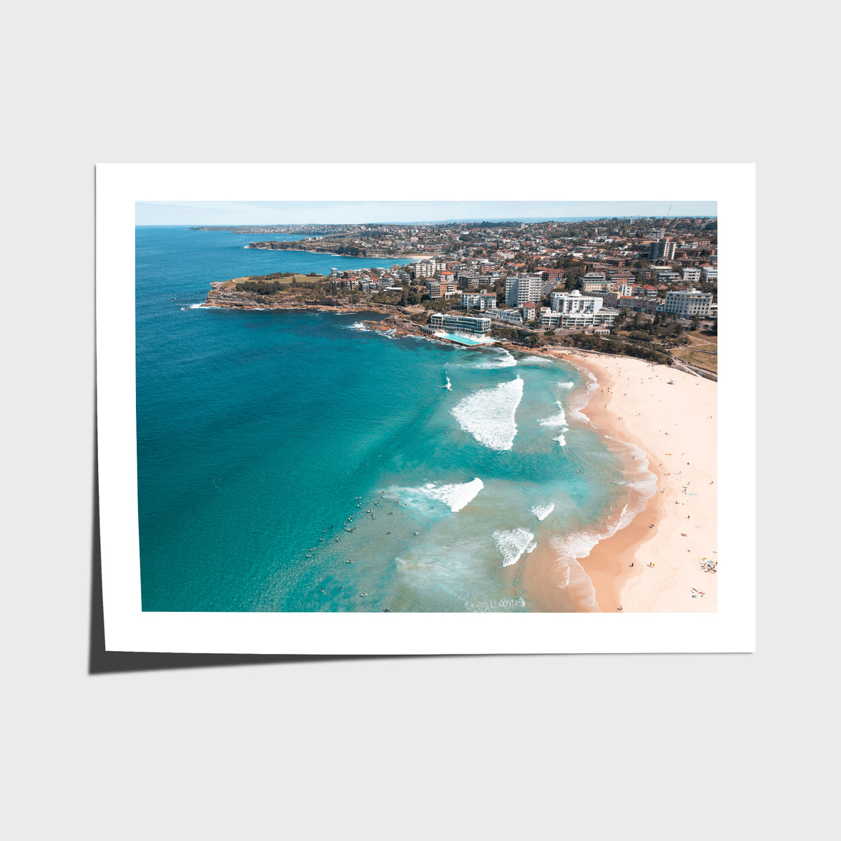 Bondi Beach High Aerial - Sydney - Art Print - Fine Art Paper - Unframed Print - Landscape