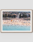 Coogee Beach – Horizon of Motion Print - Traditional Frame - Raw Oak - Landscape