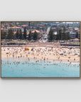 Coogee Beach – Horizon of Motion Print - Float Frame Canvas - Raw Oak - Landscape