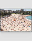 Coogee Beach – Summer in Motion Aerial Print - Float Frame Canvas - White - Landscape