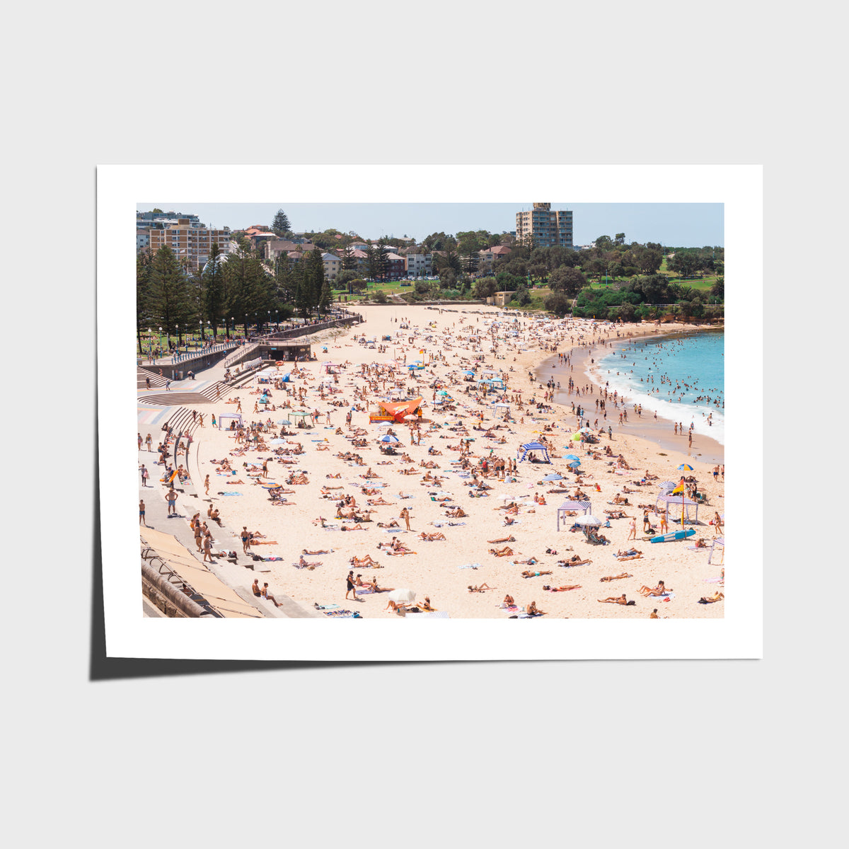 Coogee Beach – Summer in Motion Aerial Print - Fine Art Paper - Unframed Print - Landscape