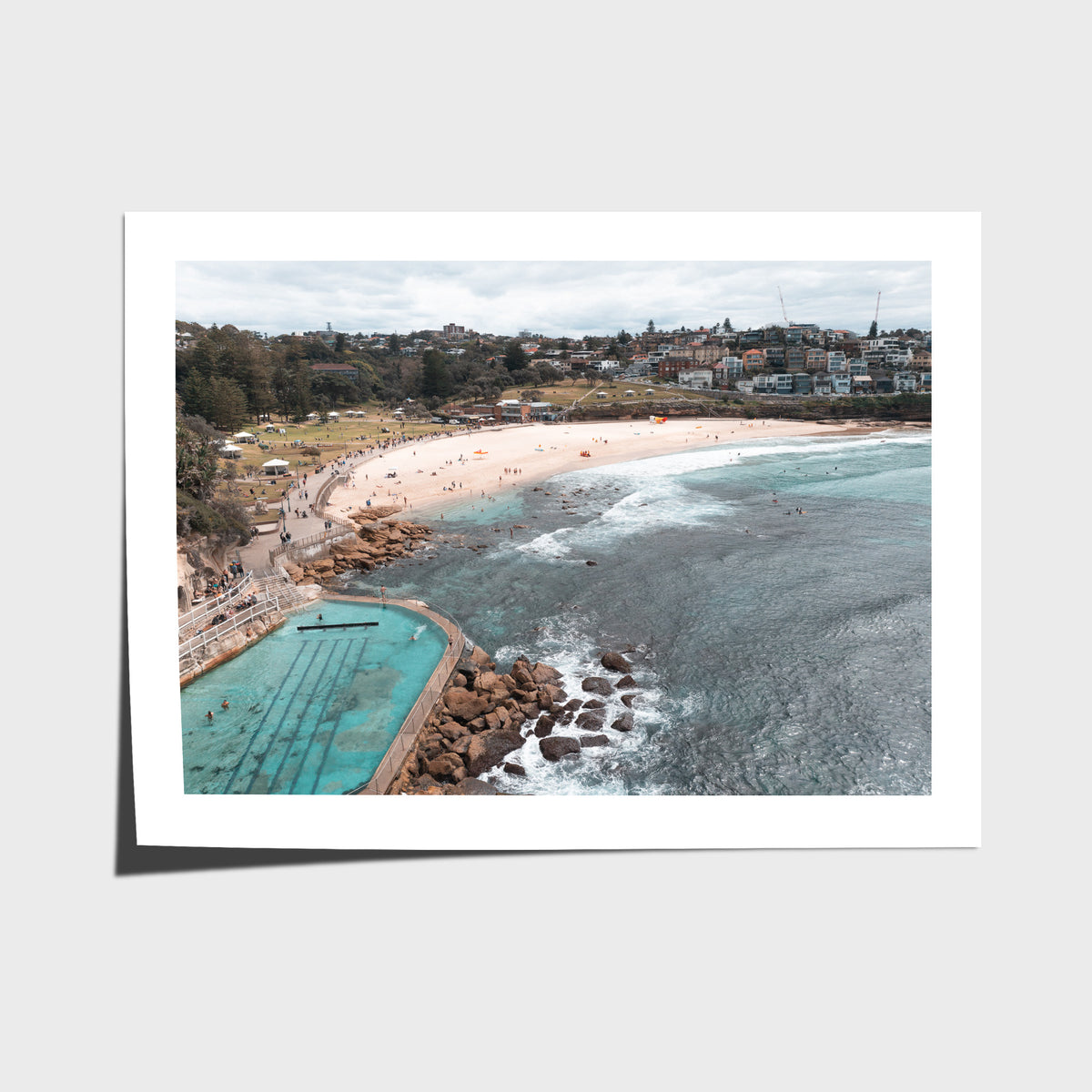 Bronte Baths Aerial ii - Sydney - Art Print - Fine Art Paper - Unframed Print - Landscape