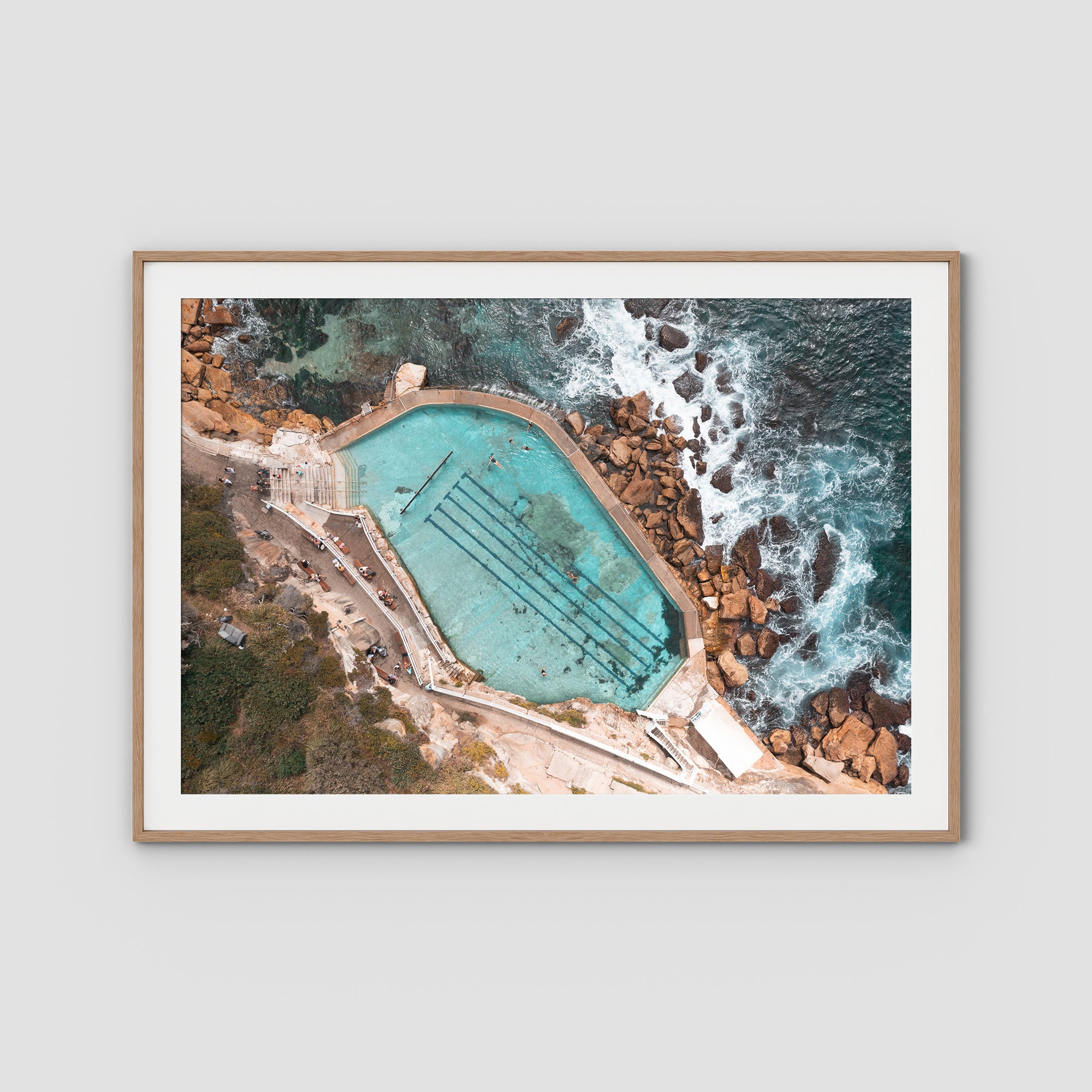 Bronte Baths Top Down - Sydney - Art Print Tidaltones