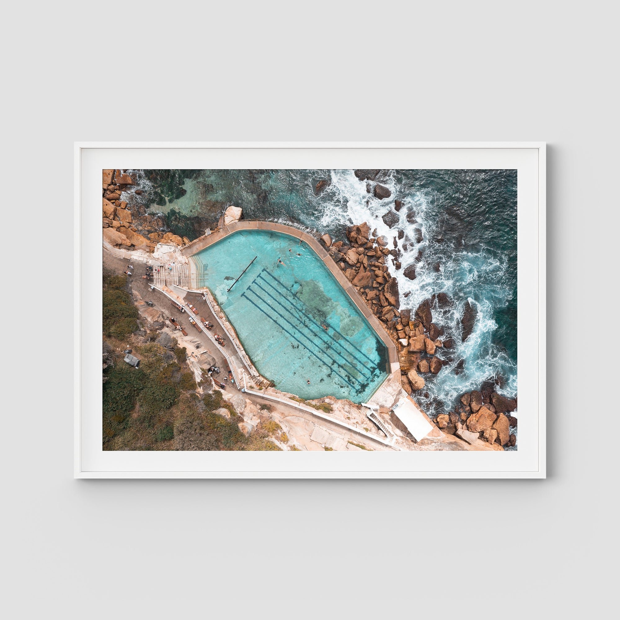 Bronte Baths Top Down - Sydney - Art Print Tidaltones