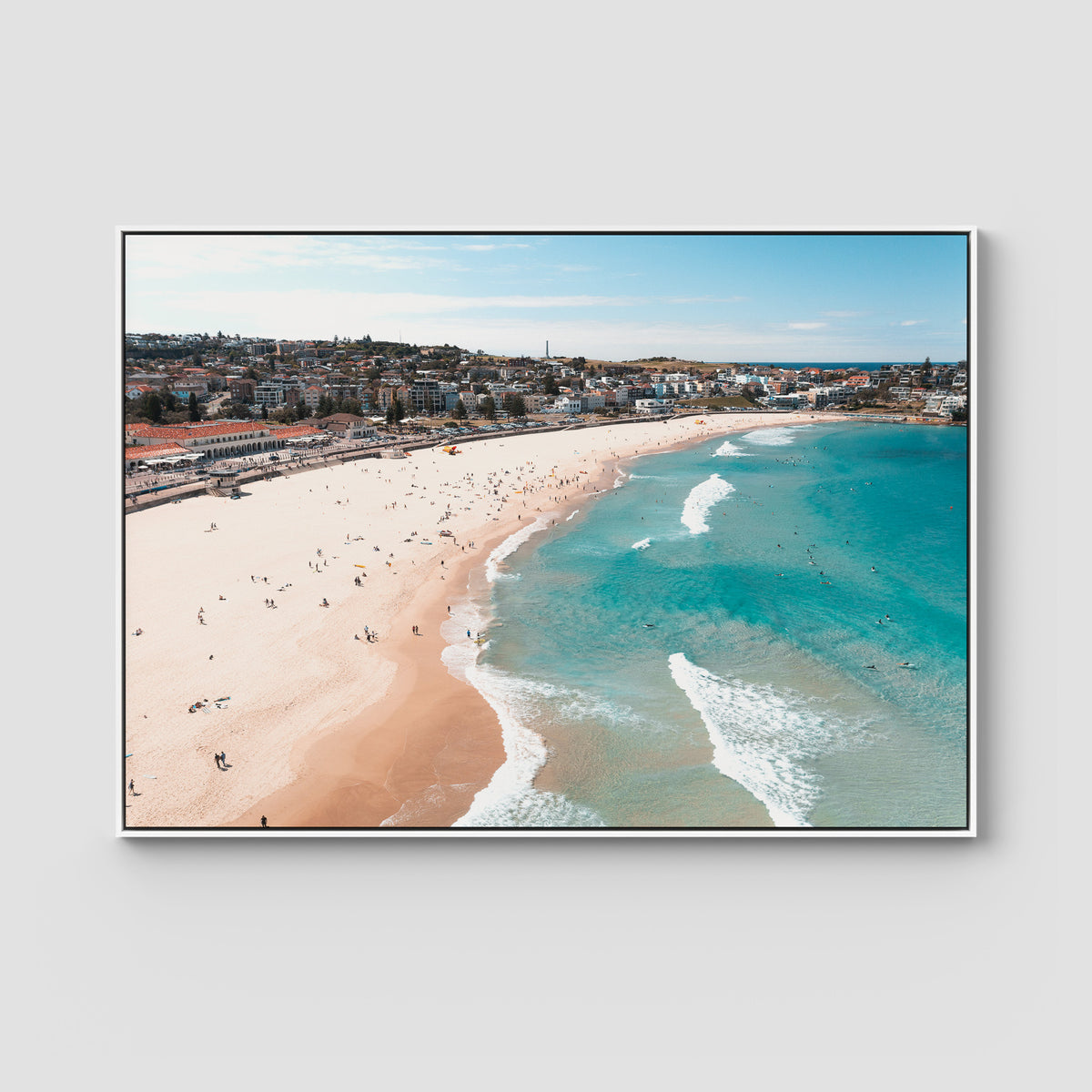 Bondi Beach - Sydney - Art Print - Float Frame Canvas - White - Landscape