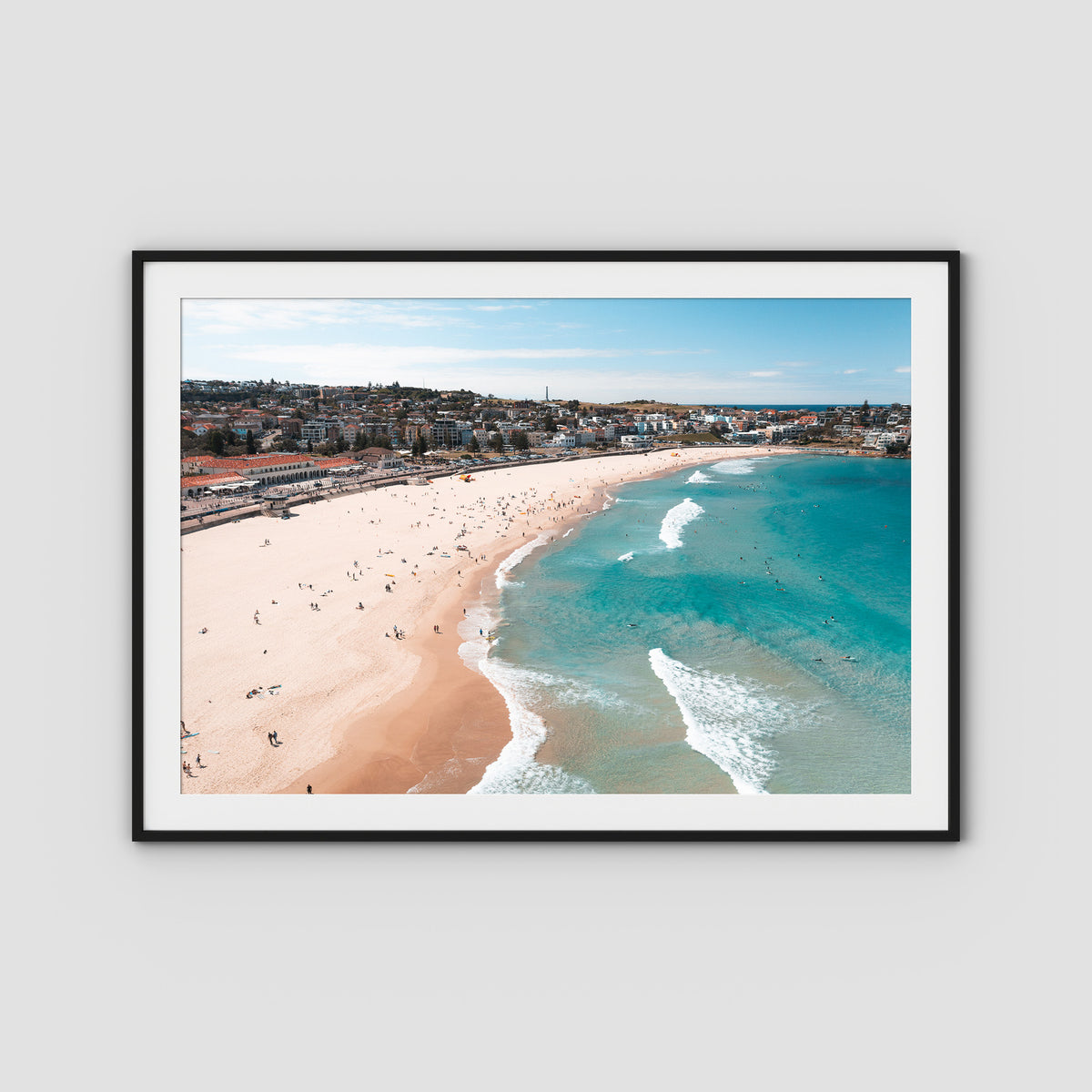 Bondi Beach - Sydney - Art Print - Traditional Frame - Black - Landscape