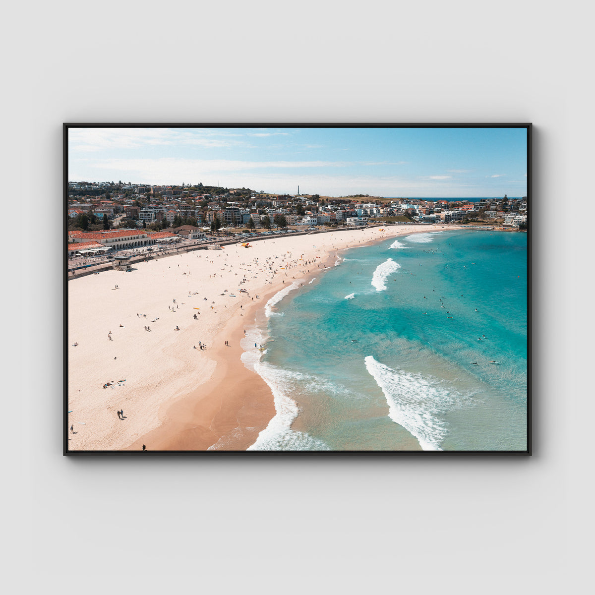 Bondi Beach - Sydney - Art Print - Float Frame Canvas - Black - Landscape