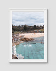 Bronte Baths - Sydney - Art Print - Traditional Frame - White - Portrait