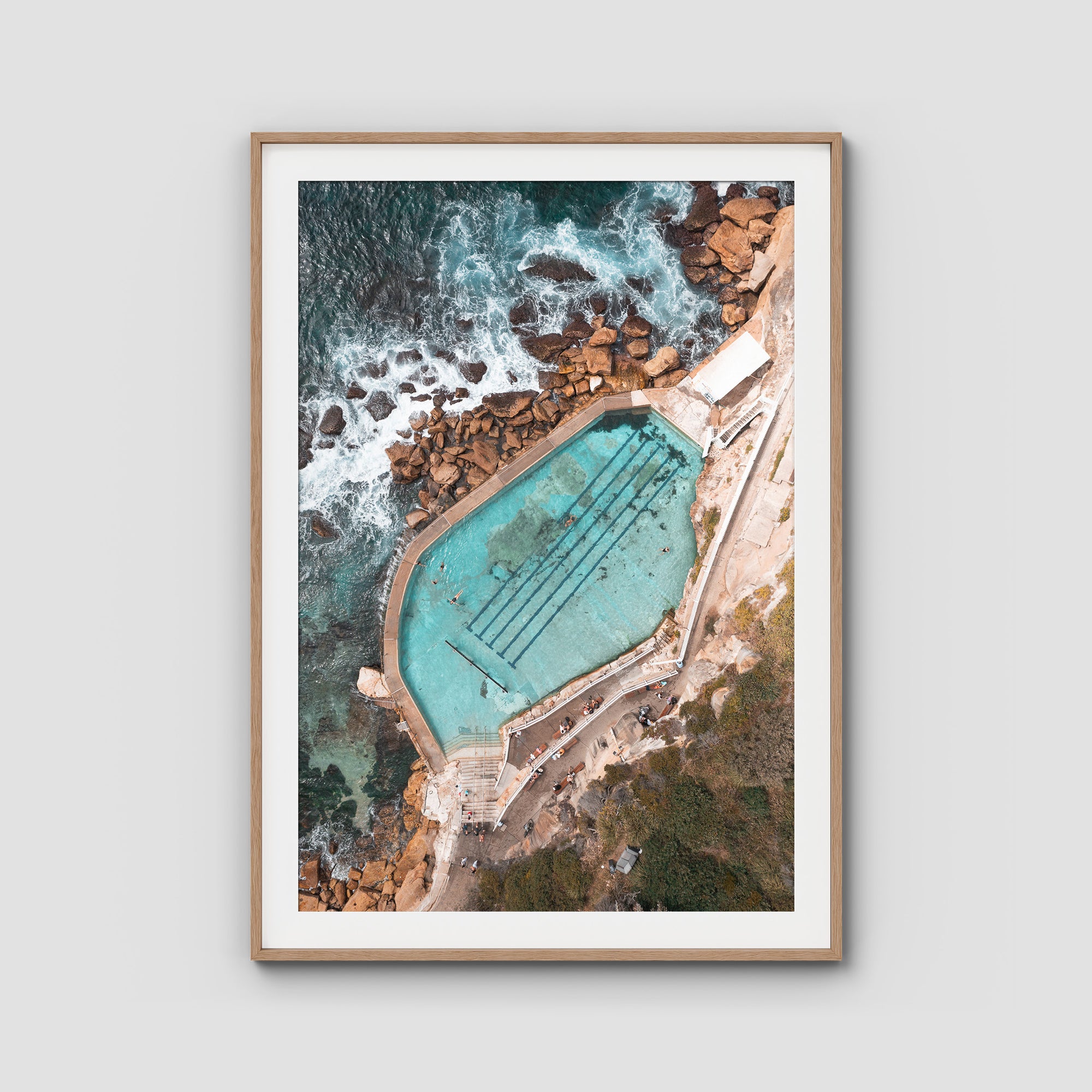Bronte Baths Top Down - Sydney - Art Print Tidaltones