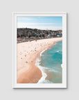 Bondi Beach - Sydney - Art Print - Traditional Frame - White - Portrait