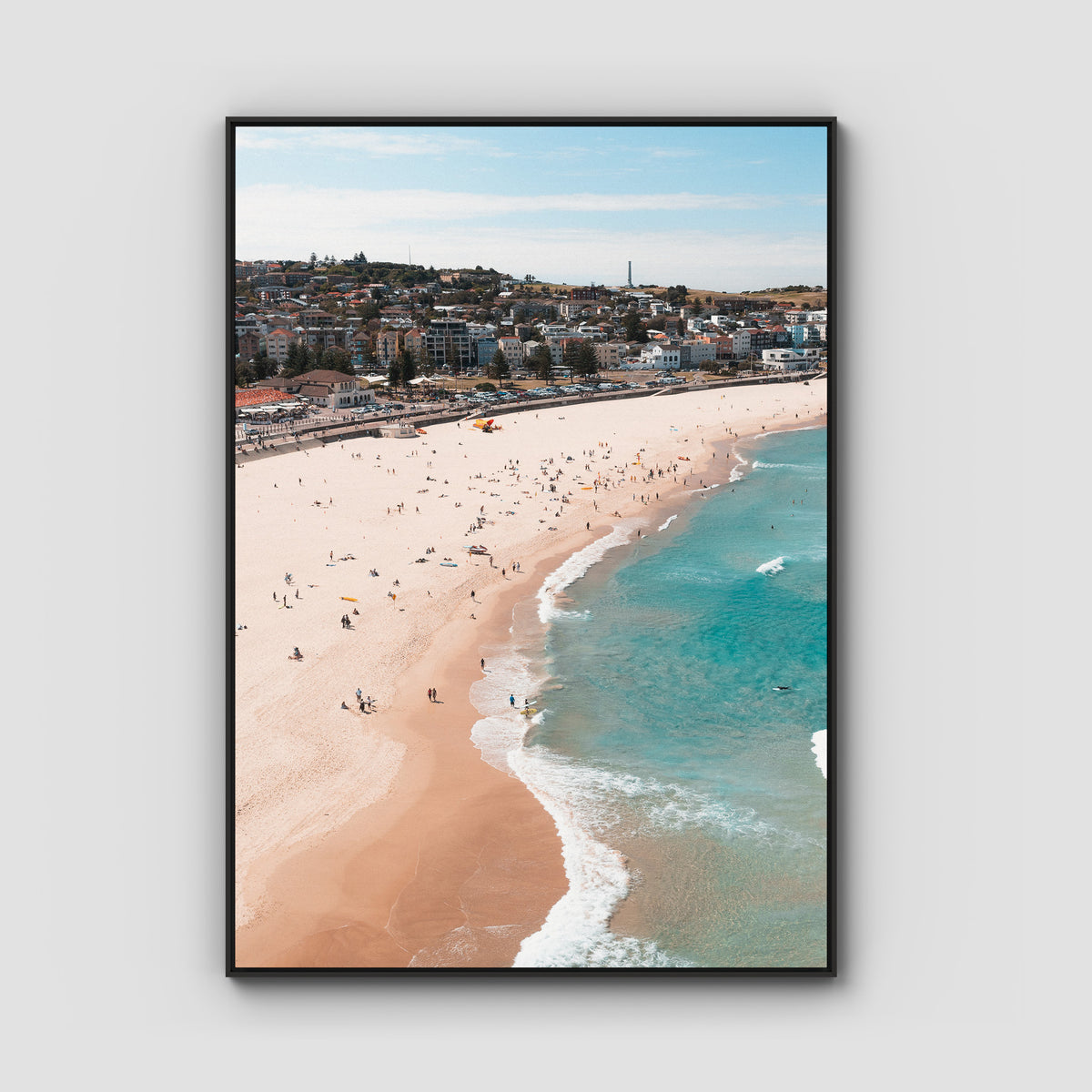 Bondi Beach - Sydney - Art Print - Float Frame Canvas - Black - Portrait
