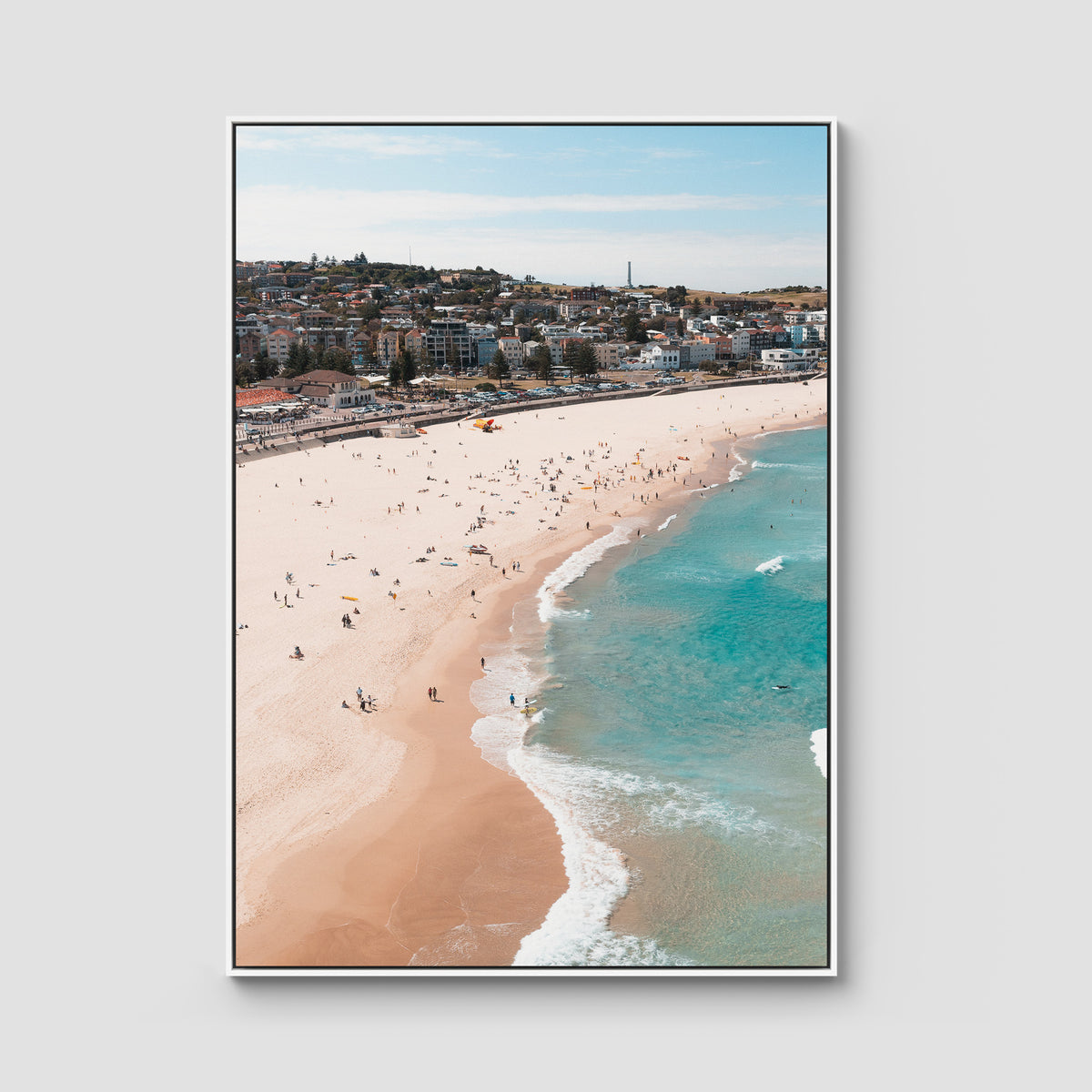 Bondi Beach - Sydney - Art Print - Float Frame Canvas - White - Portrait
